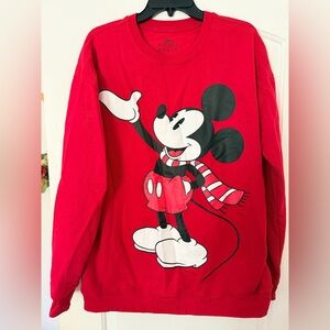 Disney World  Mickey Mouse Christmas Sweatshirt Sweater Holiday Santa Men’s XL